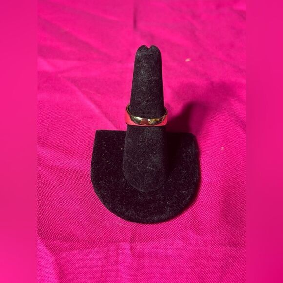 Fashion Square Gold Stackable Women’s Ring 18K Gold Plated Open Stackin Size 7.5 - Picture 3 of 6